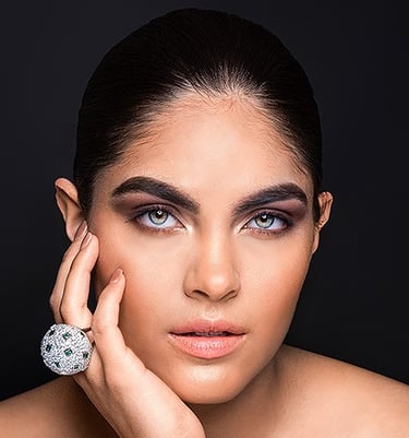 a woman with a ring on her finger
