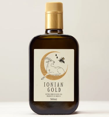 ionian gold olive oil bottle