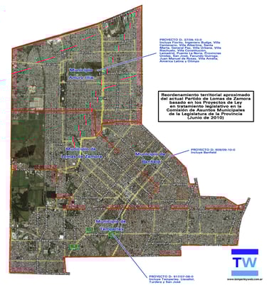 División del Partido de Lomas de Zamora, Proyectos en 2010