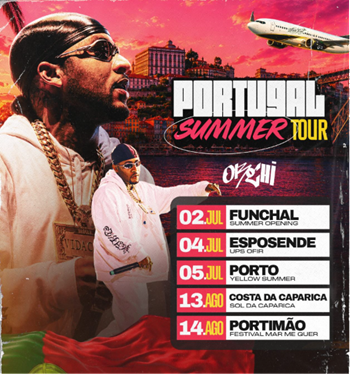 Cartaz oficial da Portugal Summer Tour 2026 de Orochi com cinco shows em Portugal organizados pela New Gang Productions