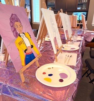 kids birthday paint party