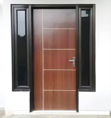 Pintu Solid Wood Panel lapisan HPL