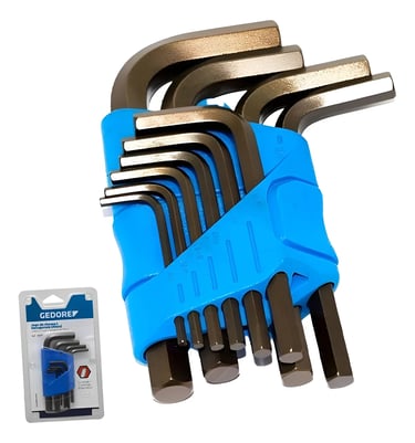 Jogo De Chave L Hexagonal 2 A 8 Mm Com 07 Pçs 012101 Gedore