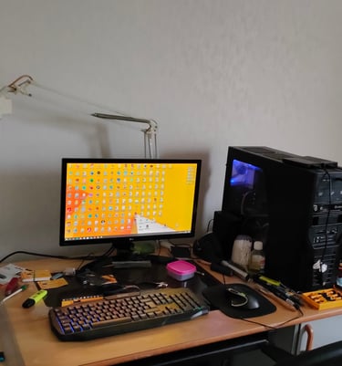 vue de l'espace de travail en atelier