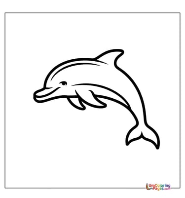 dolphin coloring page for kids