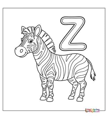 zebra coloring page  animal printable for kids