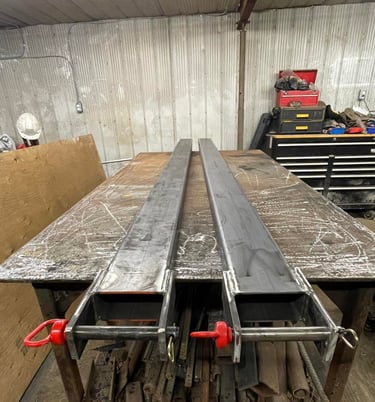 fork lift fork extensions with safety pins