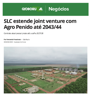 globo rural anuncio SLC Agro Penido