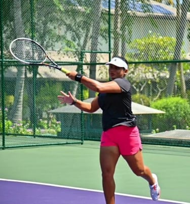 Coach Abby working with Performance Player