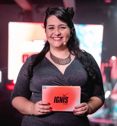 Foto: Ana "Anyazita" Muniz no estúdio do Ignis Cup.