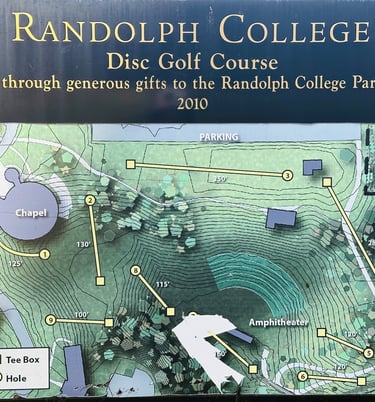 disc golf course map, Randolph College