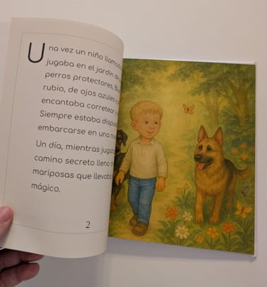 Paginas interiores de cuento personalizado con valores