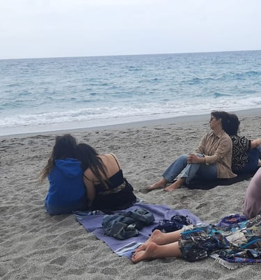 women and sea