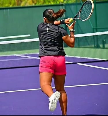 Coach Abby working with Performance Player