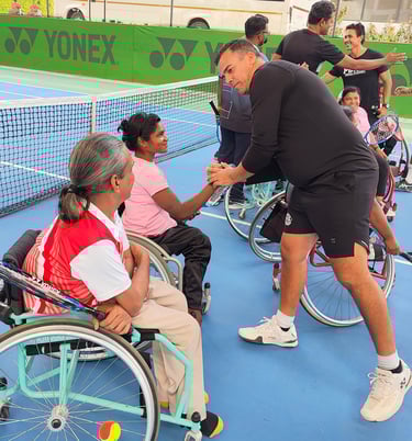 Cesar Perfomance Coach working with Wheelchair athletes