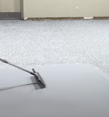 Roll out and flake the floor