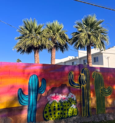 Arizona unic colorful mural by muddy lotus 