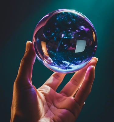 image of a crystal ball suggesting someone peeking into their future with coaching