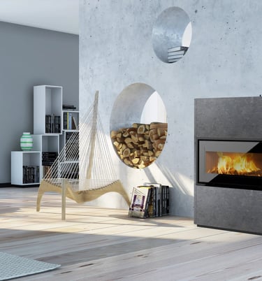 Poêle à bois vendée - cheminée salon