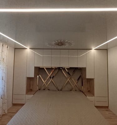 šviečiančios led lubos