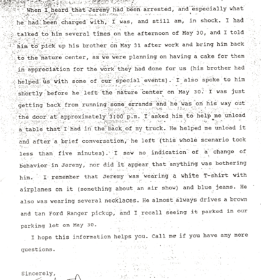 Todd Von Ehwegen statement