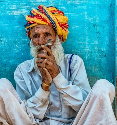 a man with a beard and a turban