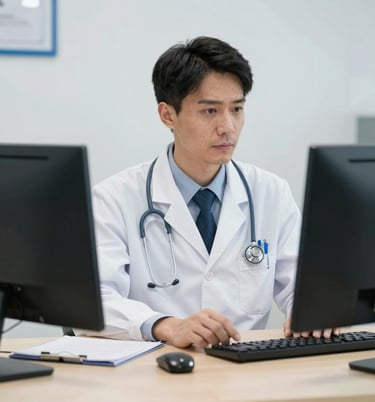 A hospital room subtly enhanced with ambient AI devices supporting patient care.