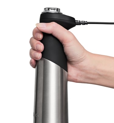 Product photography - a person holding a blender