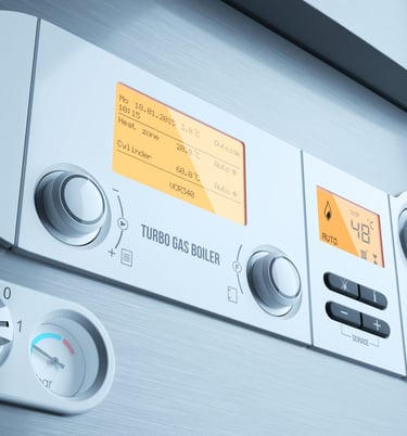 a close up of a stove top oven with a control panel