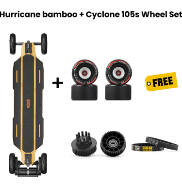 Meepo Hurricane Ninja Bamboo and Cyclone 105S Wheel set