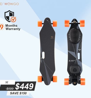 WowGo 3E top and bottom views plus offer price