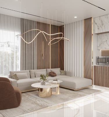 تصميم داخلي موديرن لفيلا بالرياض