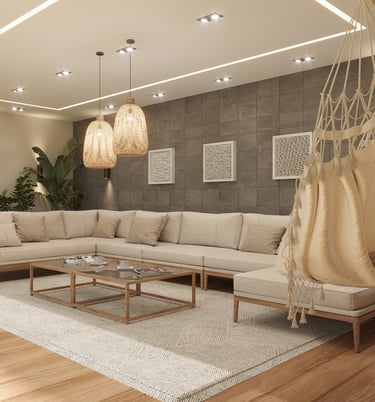 تصميم داخلي موديرن لفيلا بالرياض
