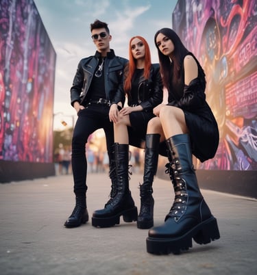 calzado techno rave gotico