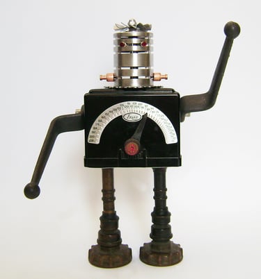Metronome assemblage robot by artist Tal Avitzur.