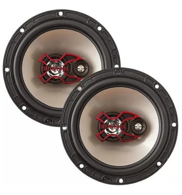 Auto Falante Triaxial  Bravox B3X60 X 6 Preto-Prata