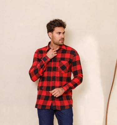 Camisa Xadrez Flanela Flanelada Blusa Masculina Manga Longa