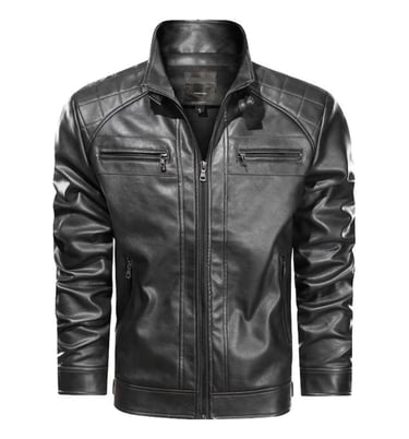 Jaqueta De Couro Masculina Slim Resistente