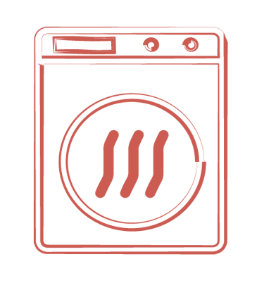 Sèche linge à disposition pour les longs séjours