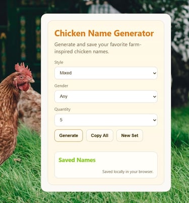a chicken coop with a chicken in the grass
