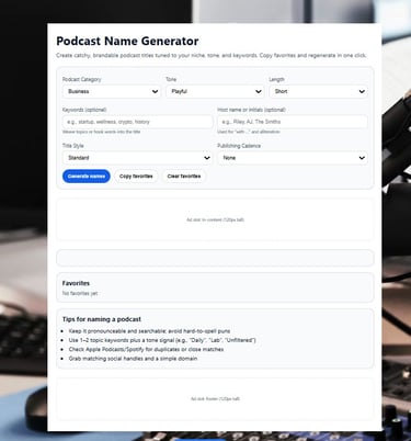 a computer screen shot of a podcaster's name on a podcast