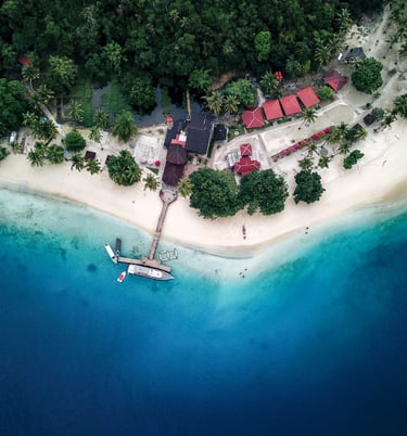 Pulau Pagang view drone