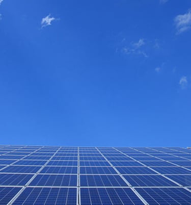 a solar paneled solar paneled on a building