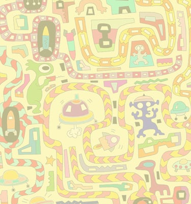 UFOs 1 Gold Background