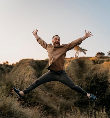 homme qui saute regain de vitalité