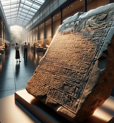 a large stone slab with a large stone slab in the middle
