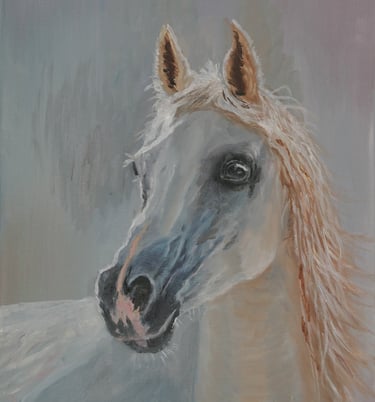 Soy la mas guapa. oleo en panel 30x40cm