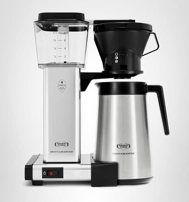 a coffee maker with a blender and a blender