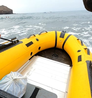 Una neumática 240 metros entrando al agua