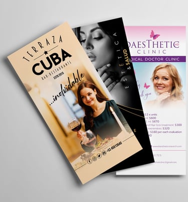 Imagen de flyers de diferentes clientes de guillesdesigns